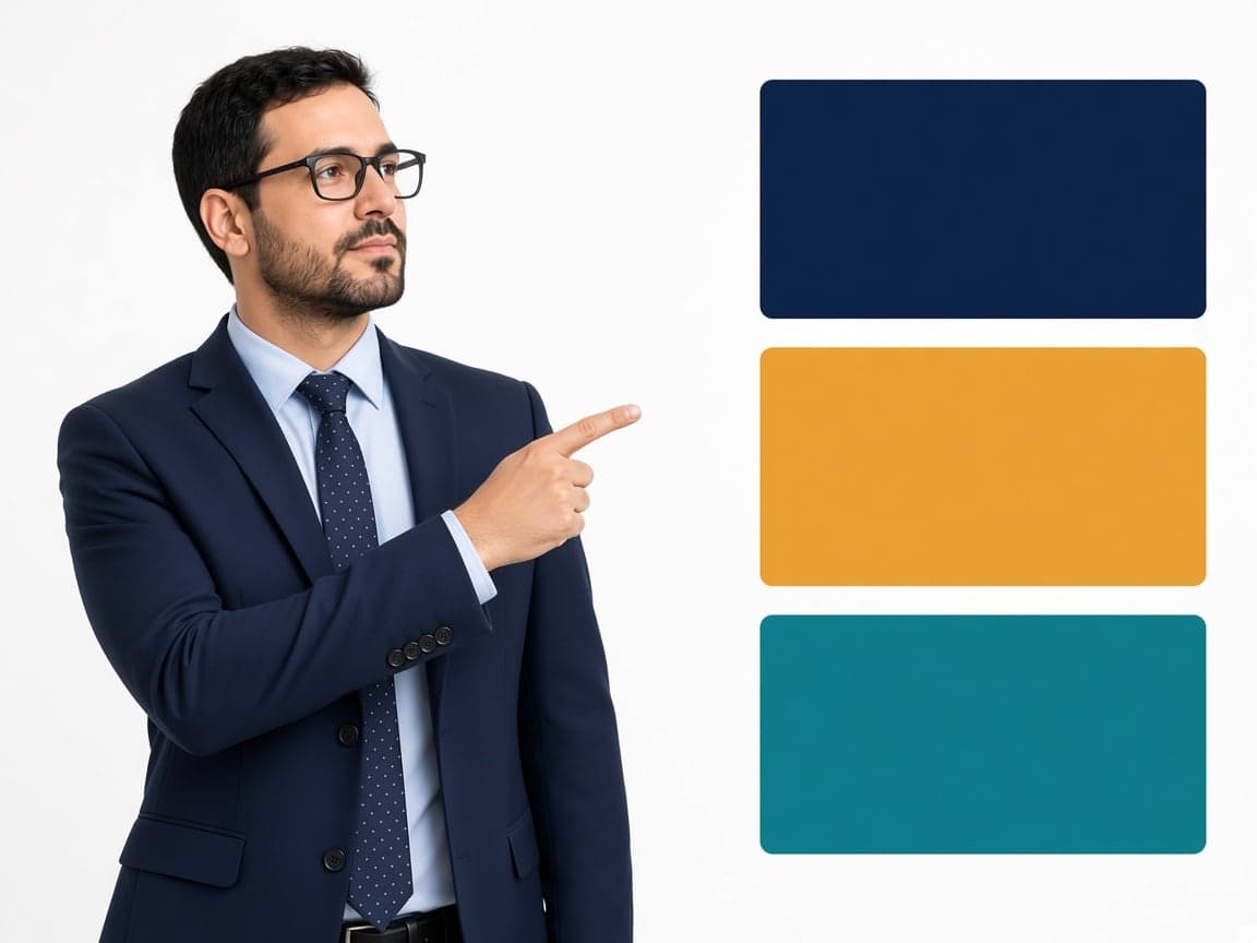 Presenter in a navy suit pointing at three stacked colour bars — navy, gold and teal — standing for highway, coastal and metro layers.